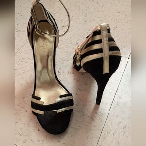 Stylish Black and Gold Heels